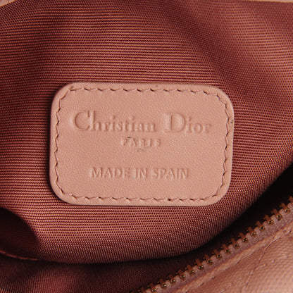 Christian Dior Coated Canvas Cannage Panarea Clutch Light Pink 5 of 9