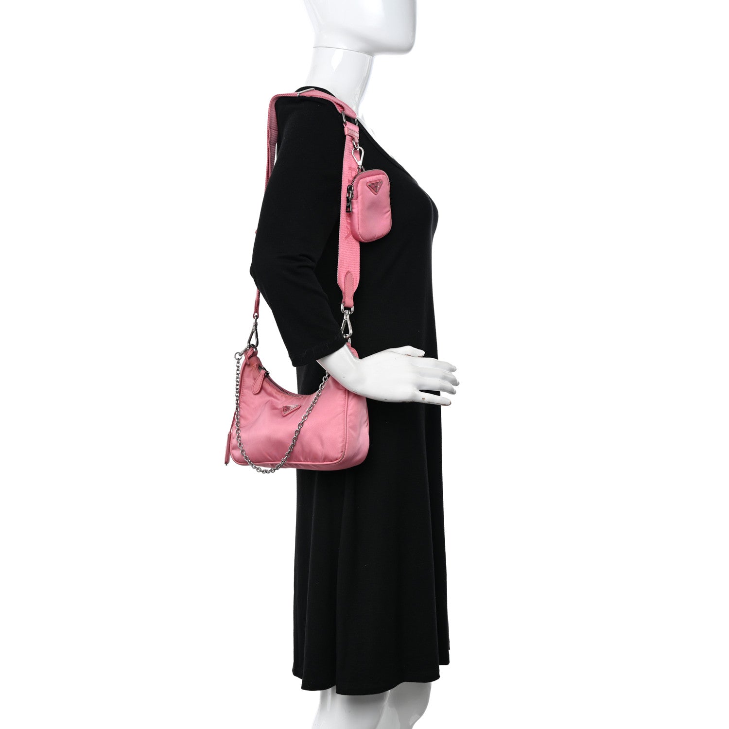 Prada Nylon Re-Edition 2005 Shoulder Bag Begonia 2 of 16