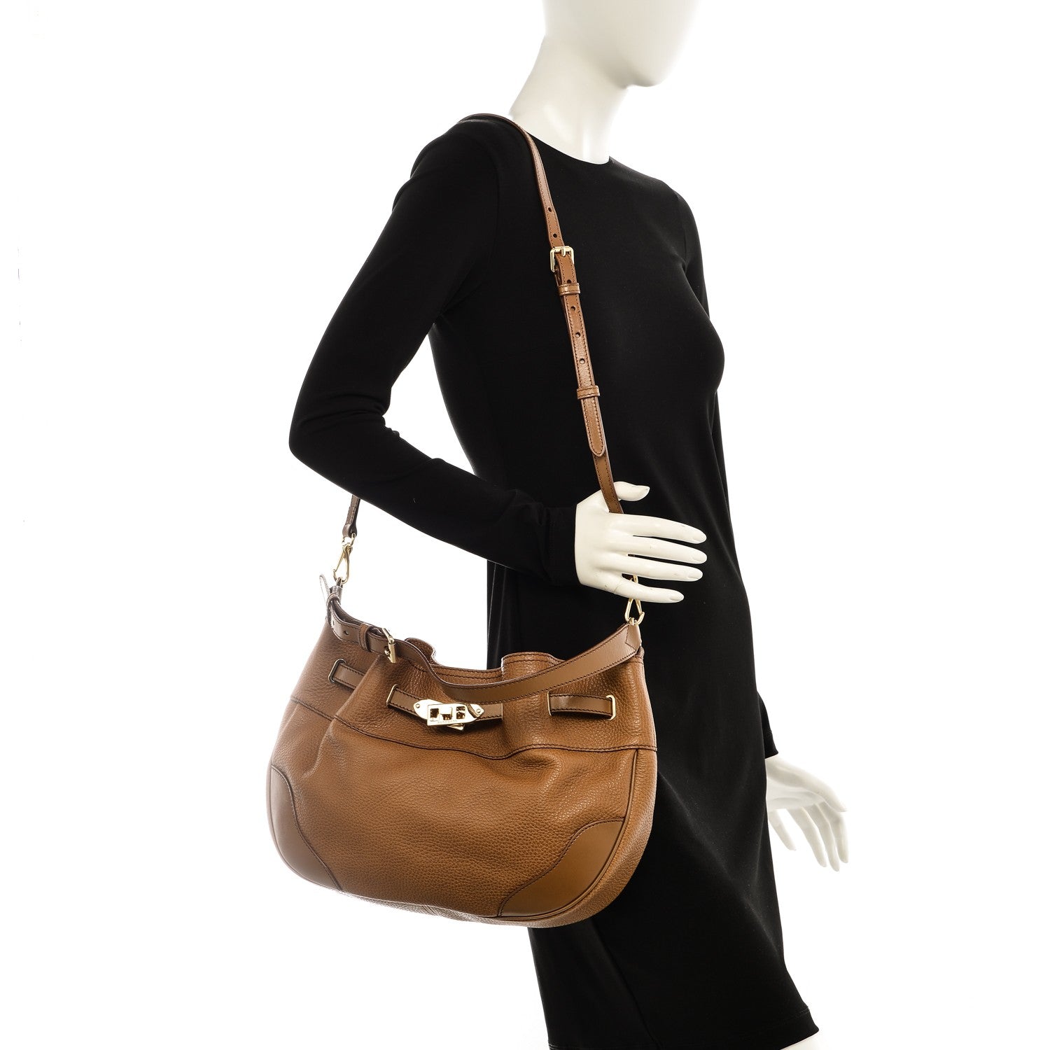 Burberry Grainy Calfskin Willenmore Hobo Camel 2 of 8