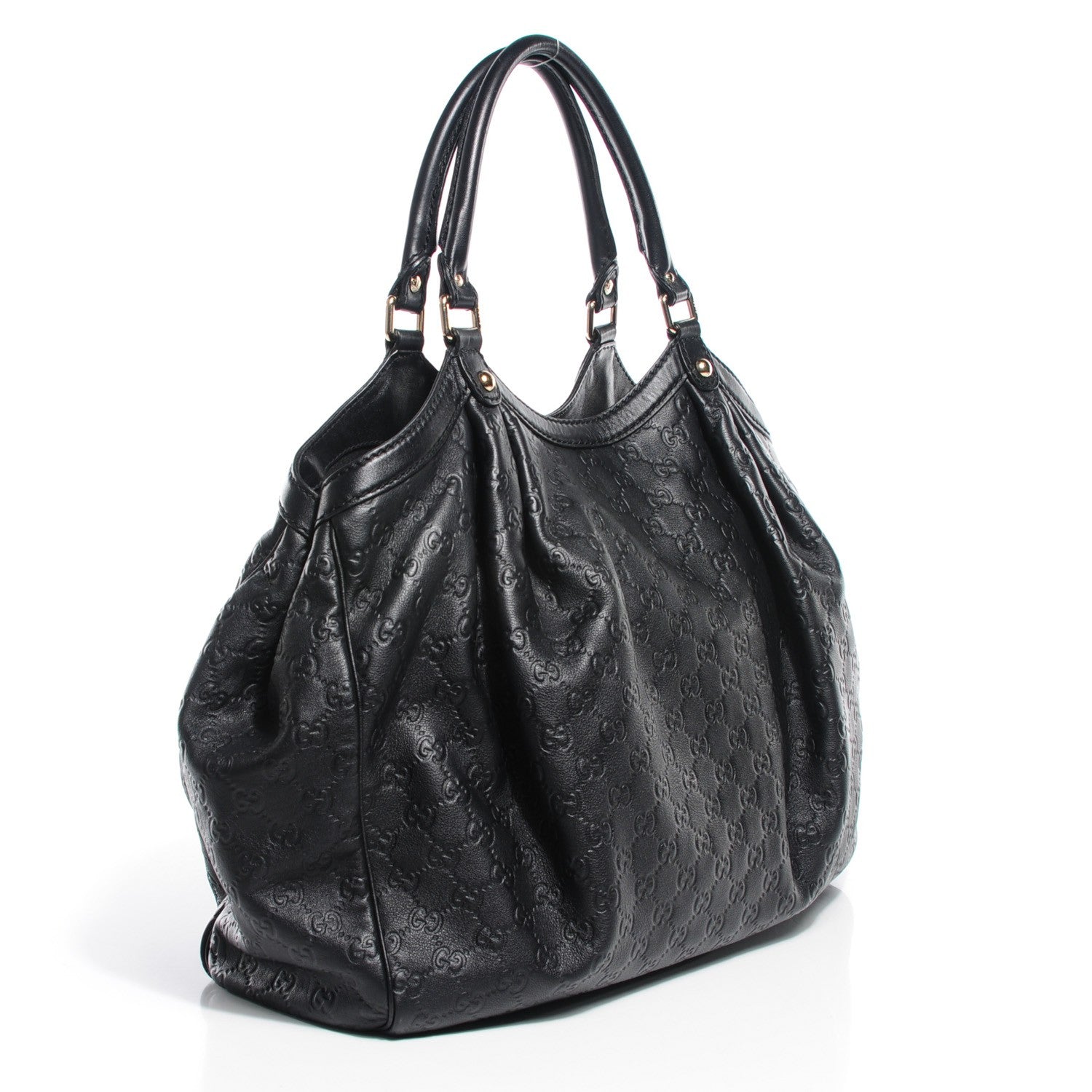 Gucci Guccissima Vitello Tender Large Sukey Tote Black 3 of 16