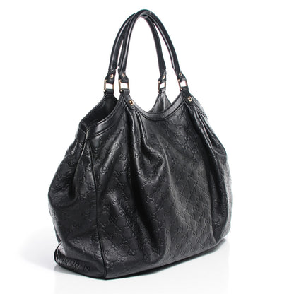 Gucci Guccissima Vitello Tender Large Sukey Tote Black 3 of 16