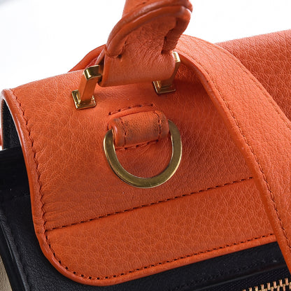 Celine Bullhide Calfskin Small Tri-Color Trapeze Fluo Orange 10 of 12