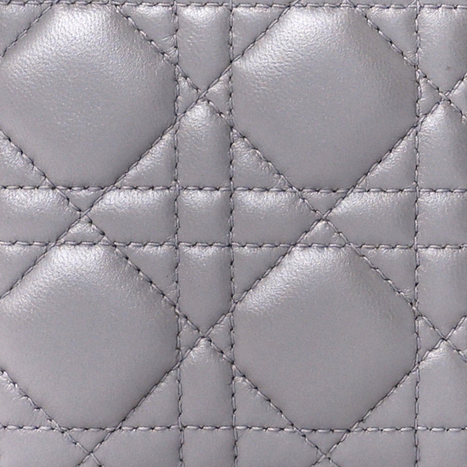 Christian Dior Lambskin Cannage Mini Lady Dior Grey 9 of 11