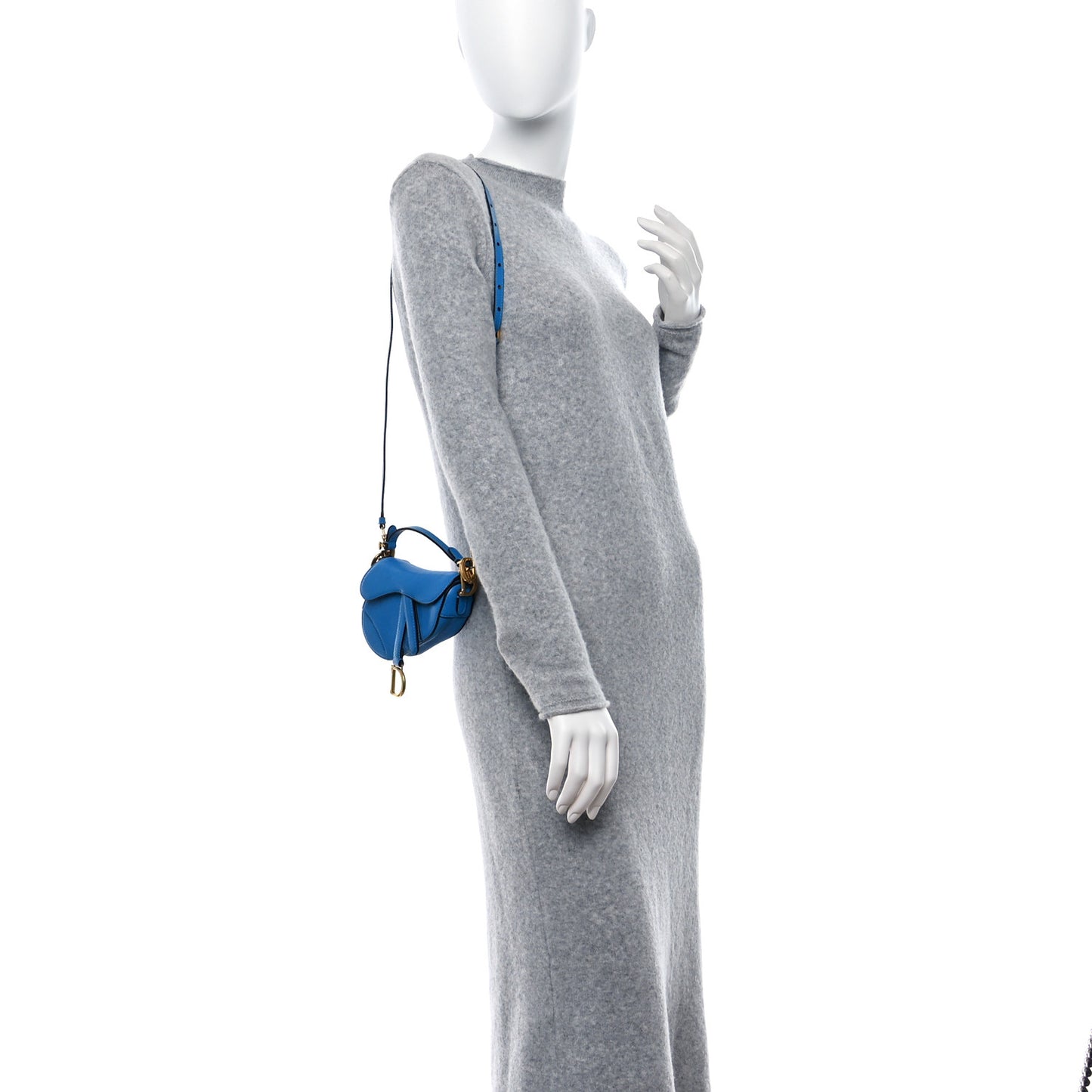 Micro Saddle Bag With Strap Blue