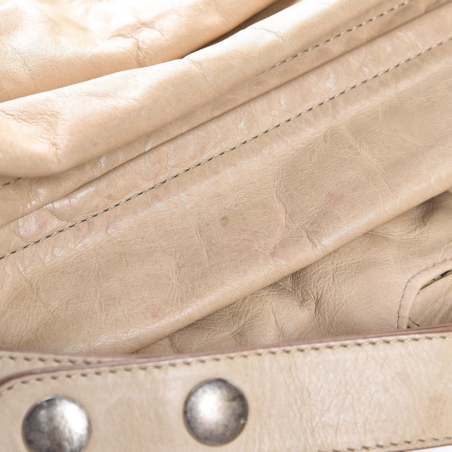 Metallic Python Calfskin Silverado Shoulder Bag Silver Beige