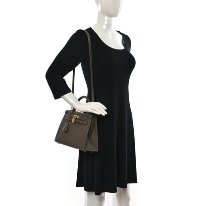 Hermes Epsom Kelly Sellier 25 Etoupe 2 of 9