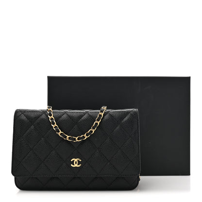 Chanel Caviar Quilted Wallet on Chain WOC Black 12 of 12