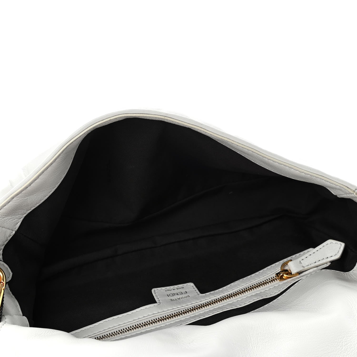 Fendi Nappa FF 1974 Embossed Baguette White 4 of 4