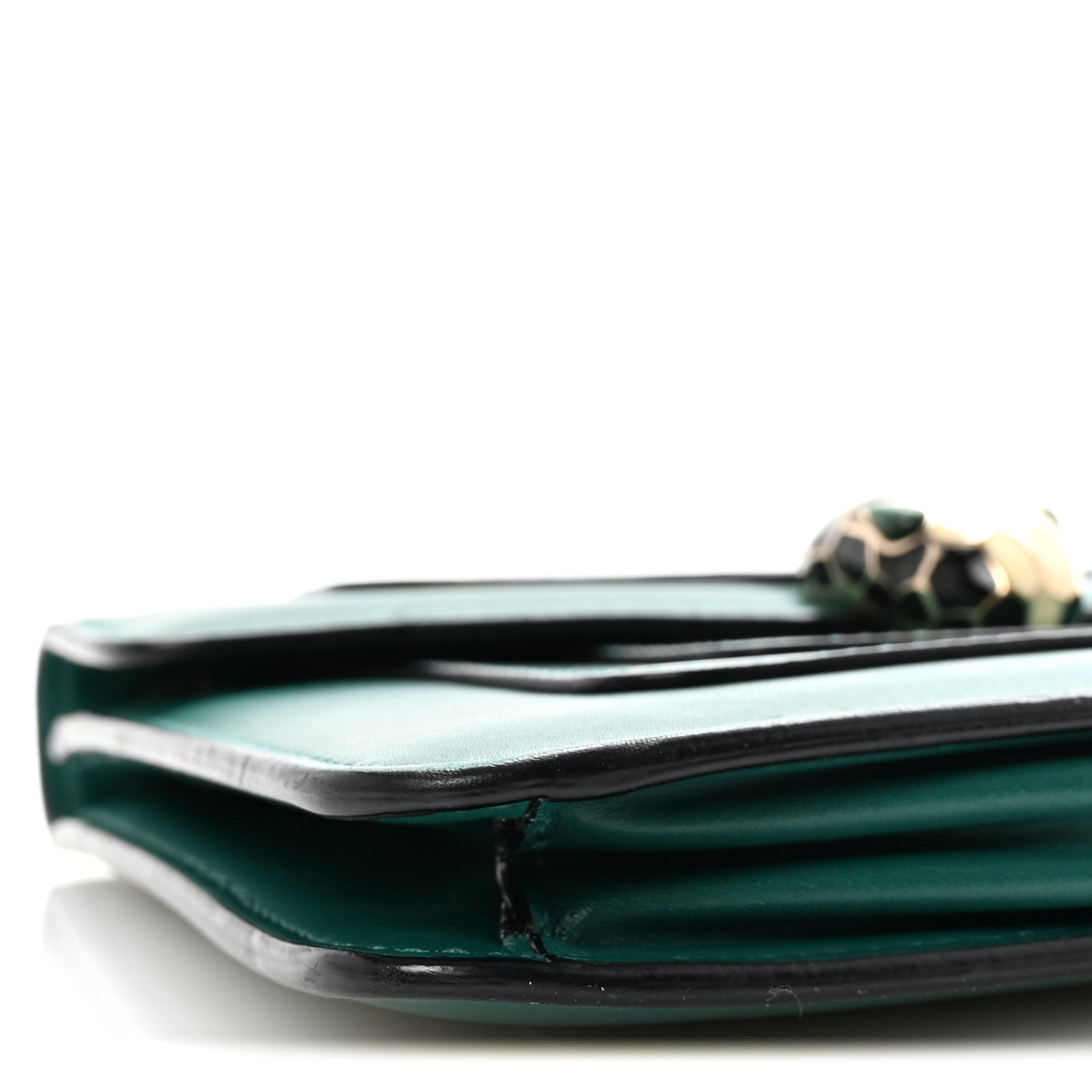 Bulgari Calfskin Small Serpenti Forever Snake Strap Crossbody Bag Emerald Green 9 of 10