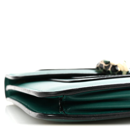 Bulgari Calfskin Small Serpenti Forever Snake Strap Crossbody Bag Emerald Green 9 of 10