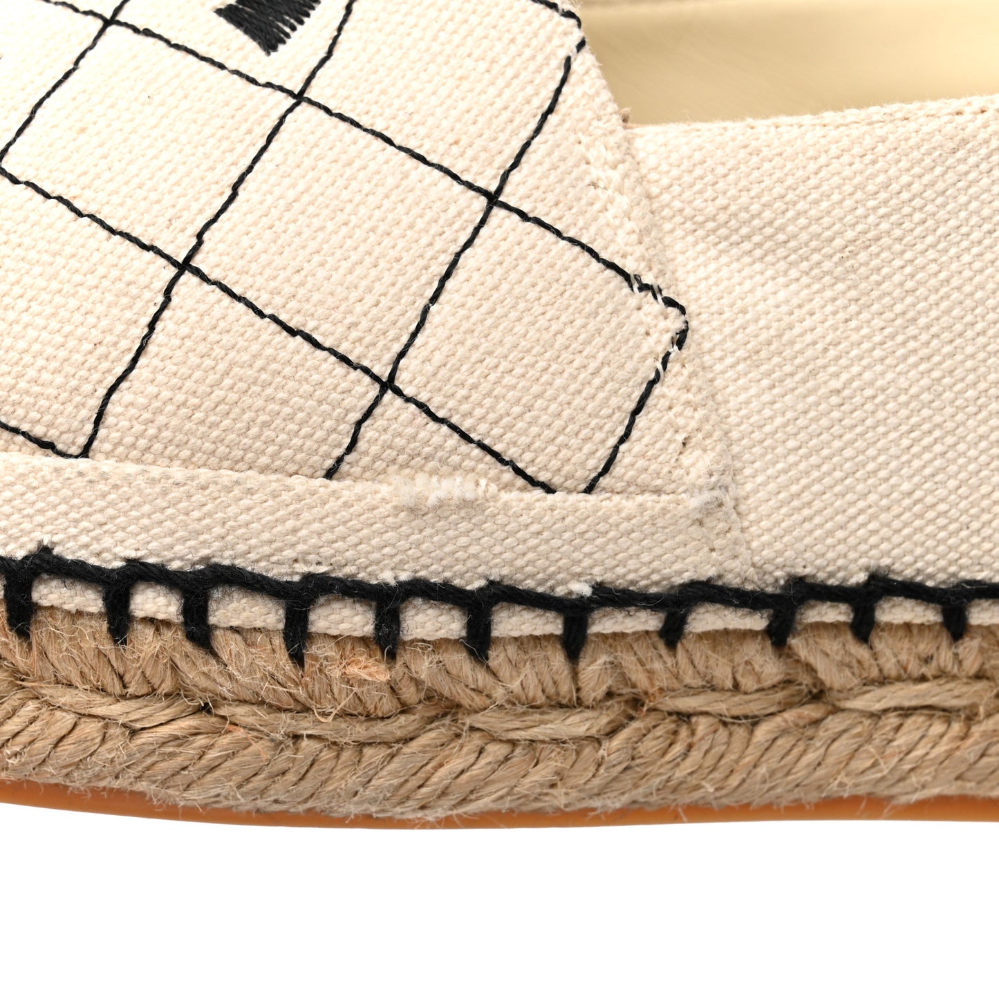 Fabric Biarritz CC Espadrilles 37 Beige Black