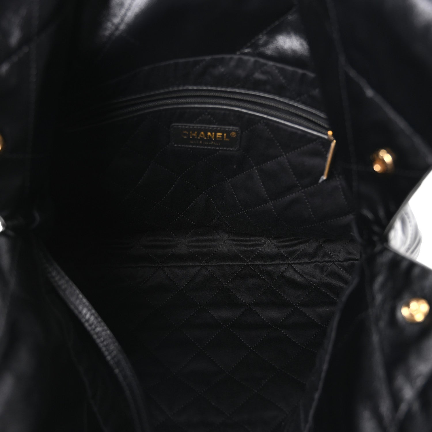 Chanel Shiny Calfskin Quilted Small Chanel 22 Black 5 of 10
