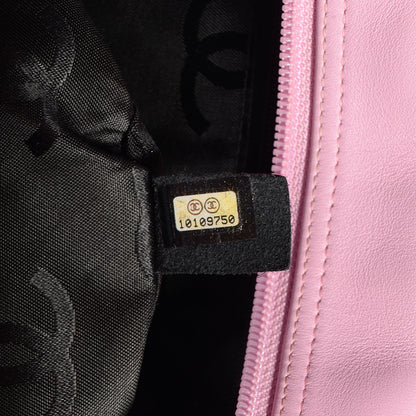 Chanel Calfskin Quilted Large Cambon Multipocket Reporter Pink Black 7 of 7