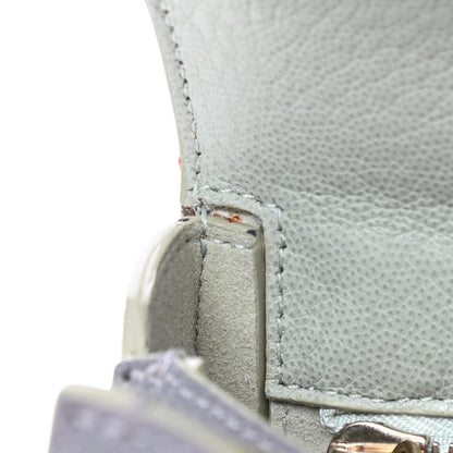 Givenchy Textured Calfskin Mini Pandora Box Chain Crossbody Bag Grey 10 of 16