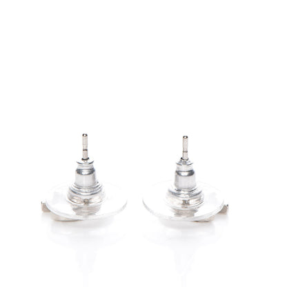 Chanel Crystal Timeless CC Earrings Silver 4 of 6