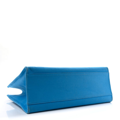 Versace Canvas Calfskin La Medusa Tote Bag Blue 3 of 13