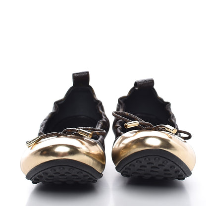 Louis Vuitton Monogram Flirty Ballet Flats 38.5 Gold 2 of 9