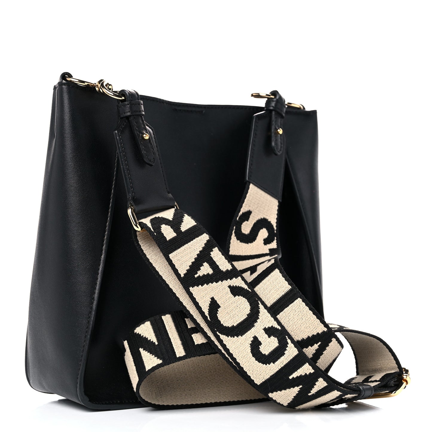 Eco Alter Nappa Perforated Logo Mini Crossbody Black