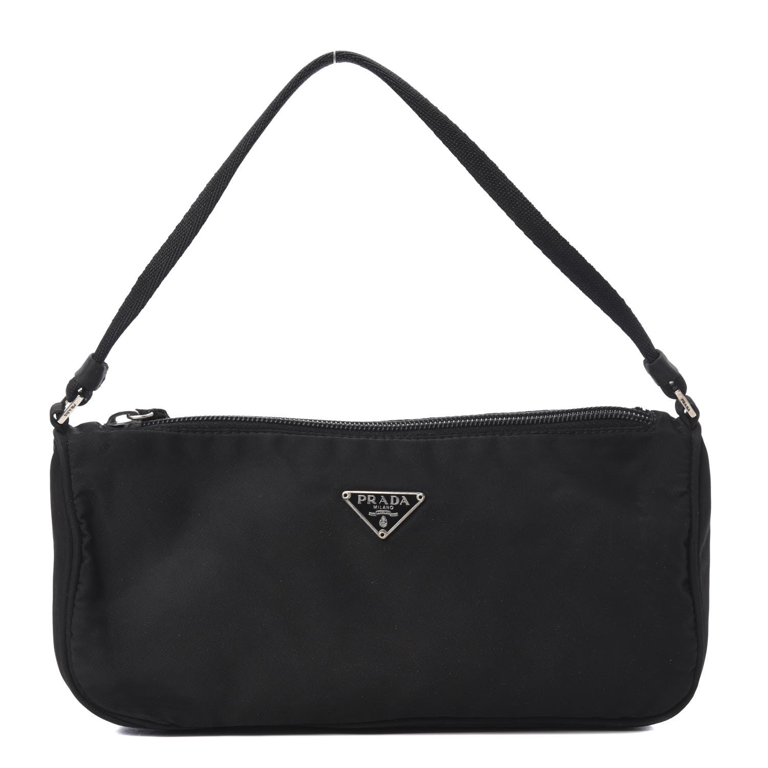 Prada Tessuto Nylon Pochette Bag Black 1 of 10