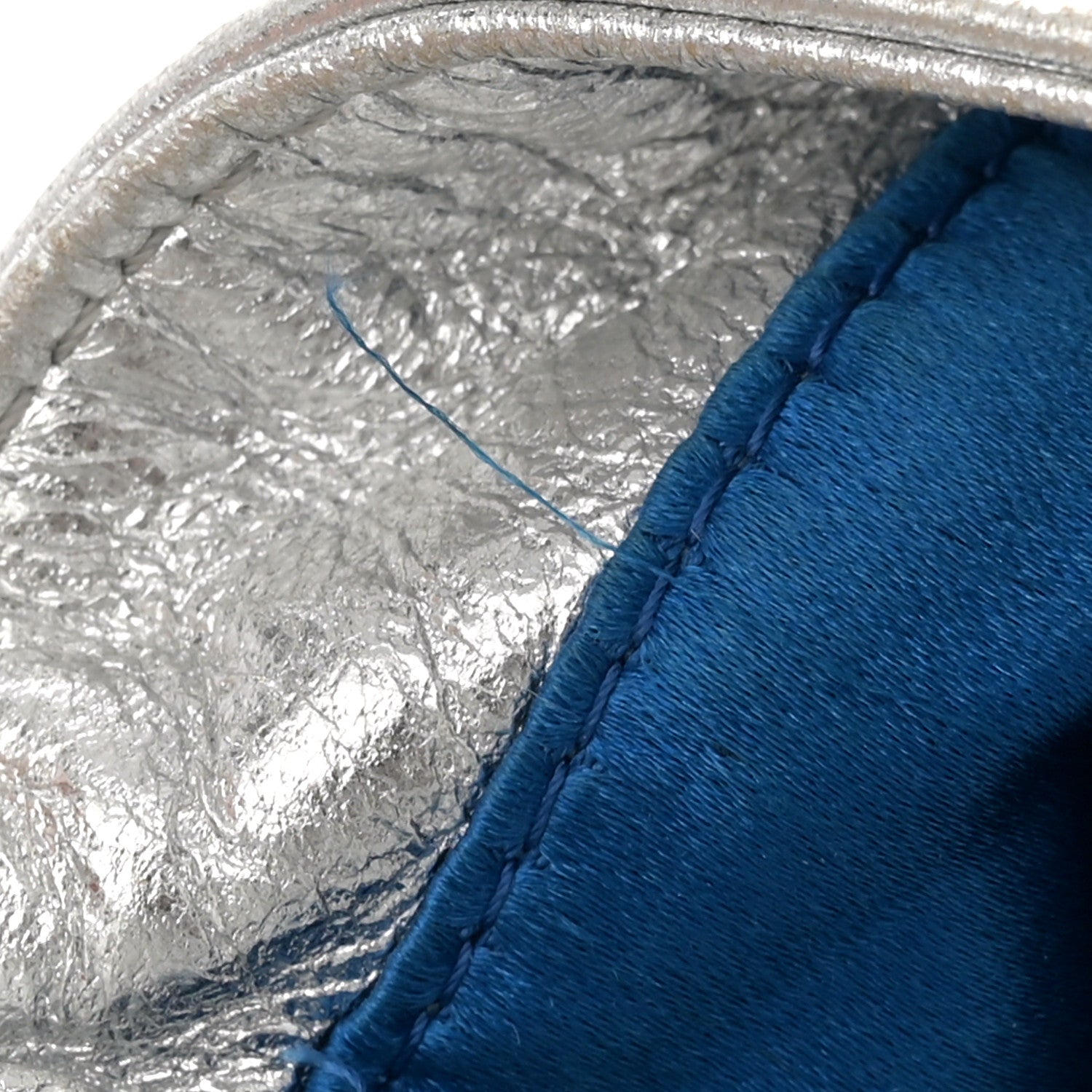 Fendi Metallic Nappa Crystal Baguette Silver 11 of 15