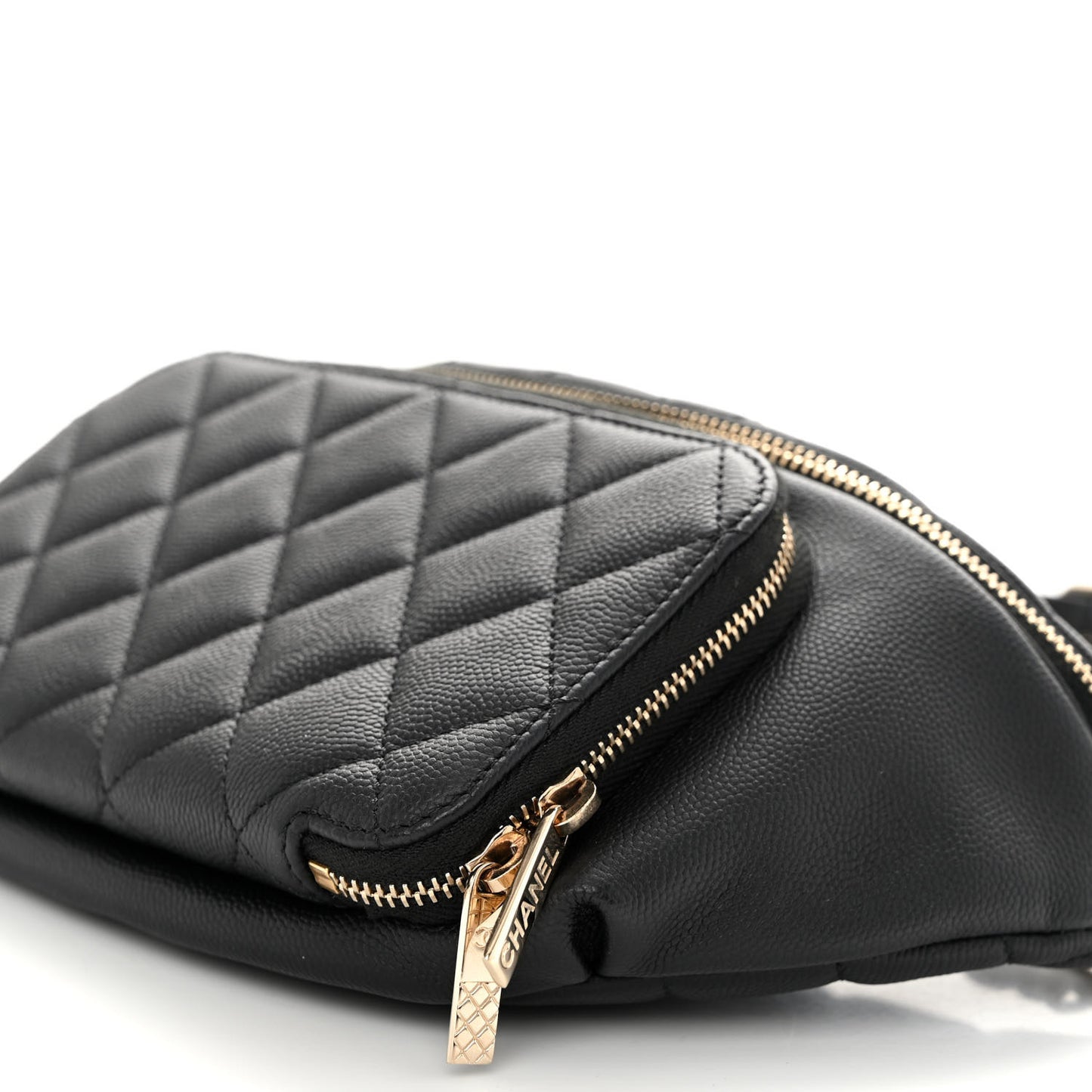 Caviar Quilted Business Affinity Waist Belt Bag Black
