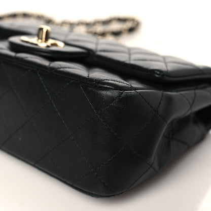 Chanel Lambskin Quilted Mini Rectangular Flap Black 9 of 10