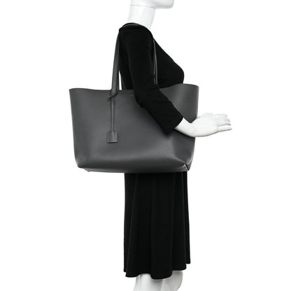 Saint Laurent Calfskin Large Shopping Tote Storm 2 of 12
