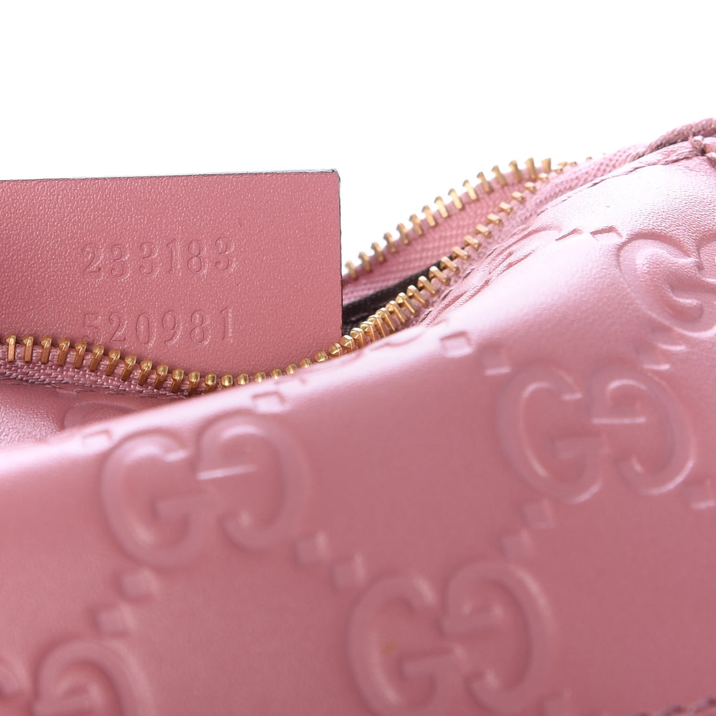 Guccissima Signature Key Case Carmine Rose