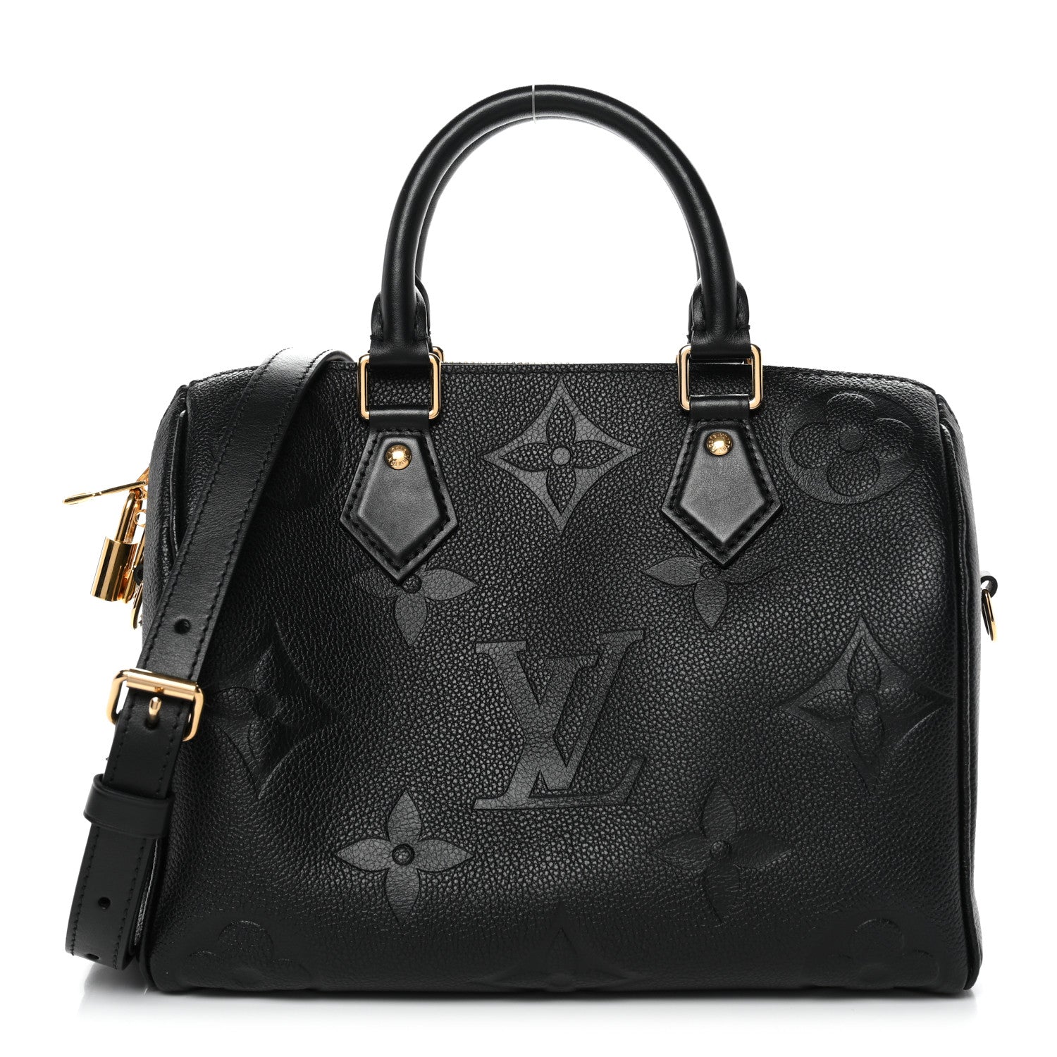 Louis Vuitton Empreinte Monogram Giant Speedy Bandouliere 25 Black 1 of 10