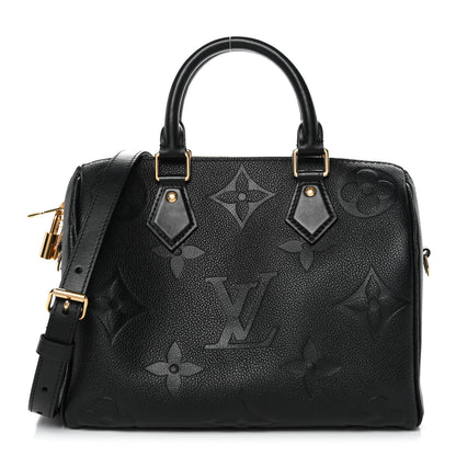 Louis Vuitton Empreinte Monogram Giant Speedy Bandouliere 25 Black 1 of 10