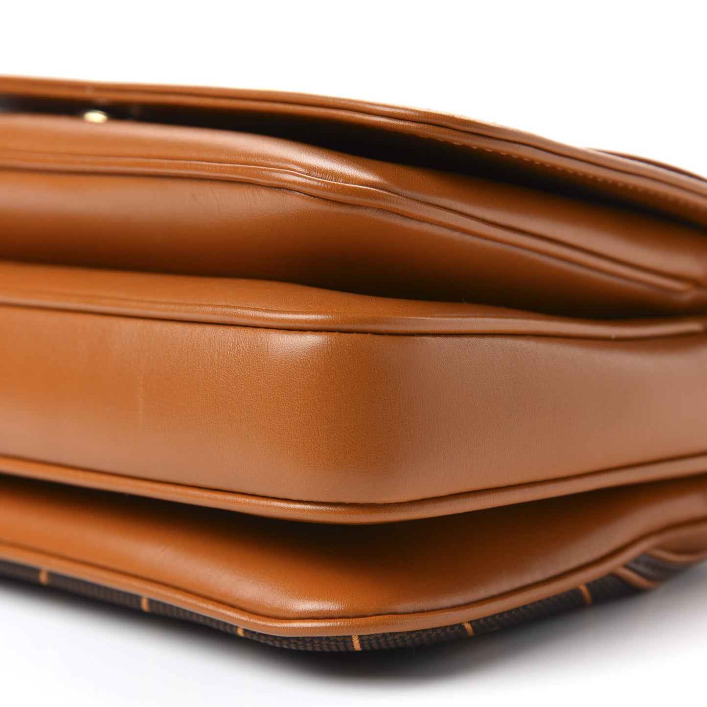 Calfskin Canvas Diagonal GG Rajah Shoulder Bag Brown