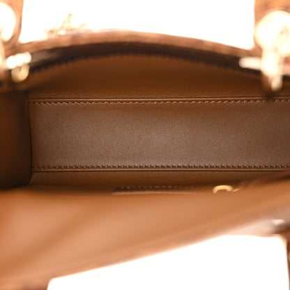Christian Dior Metallic Snakeskin Mini Lady Dior Brown 5 of 10