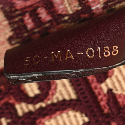 Christian Dior Oblique Large Book Tote Burgundy Multicolor 7 of 11