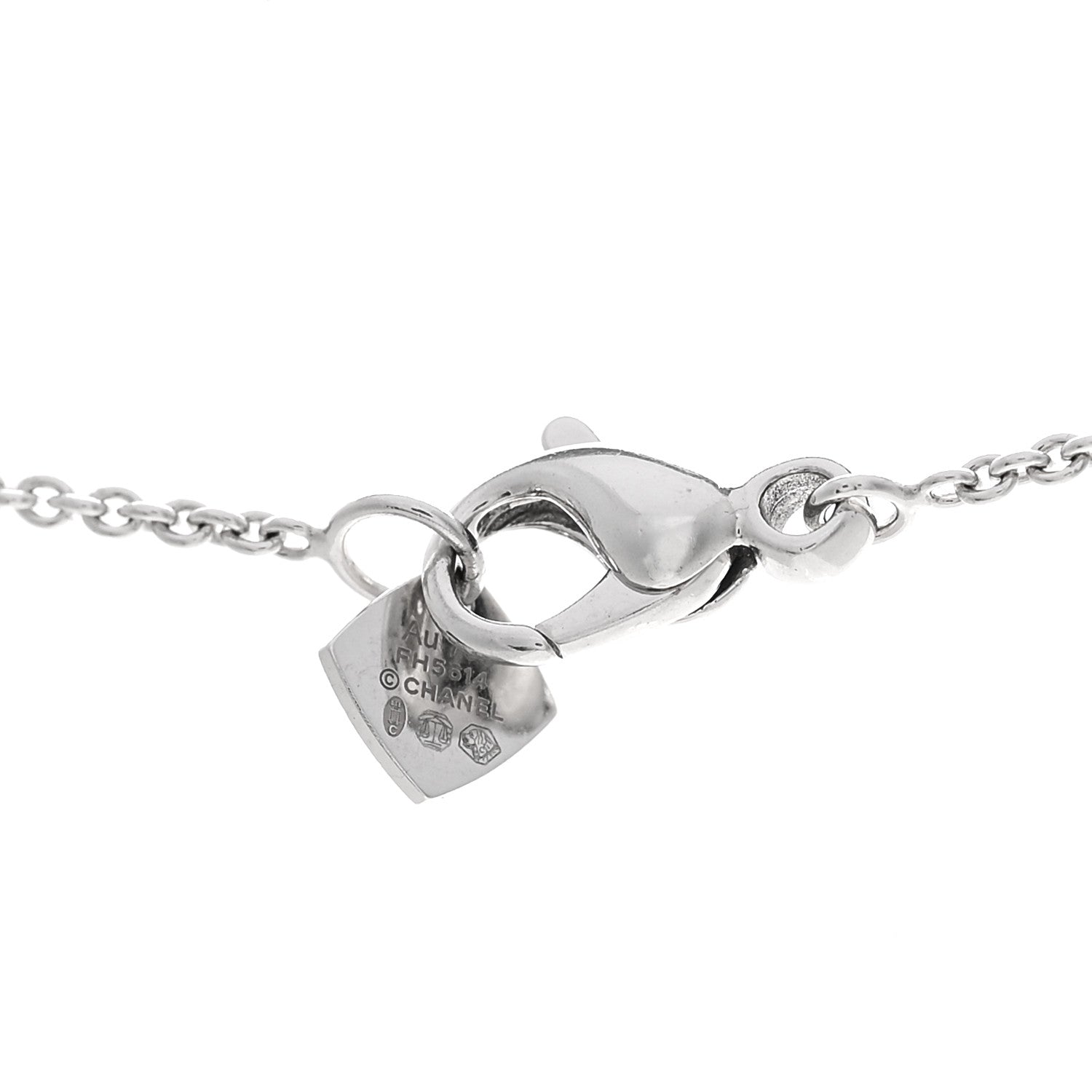 Chanel 18K White Gold Coco Crush Pendant Necklace 4 of 5