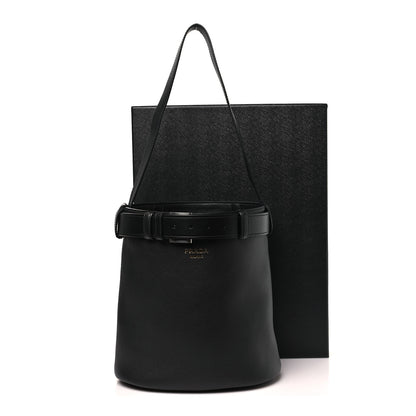Prada Soft Grained Vitello Daino Secchiello Bucket Bag Black 9 of 9