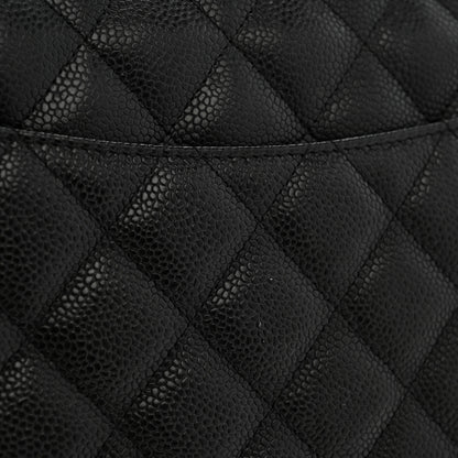 Chanel Caviar Quilted Jumbo Double Flap Black Black 13 of 16