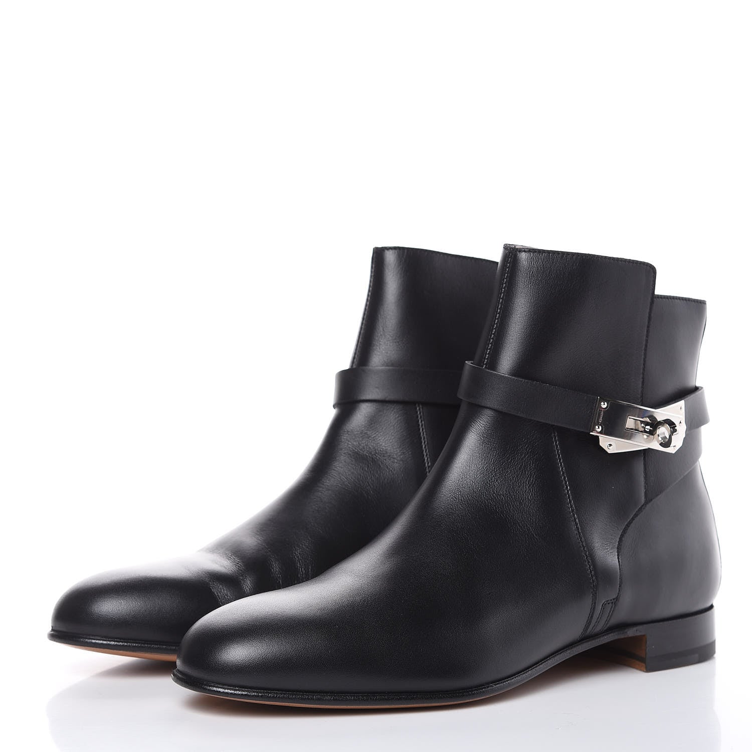 Hermes Calfskin Neo Low Boots 39 Black 3 of 12