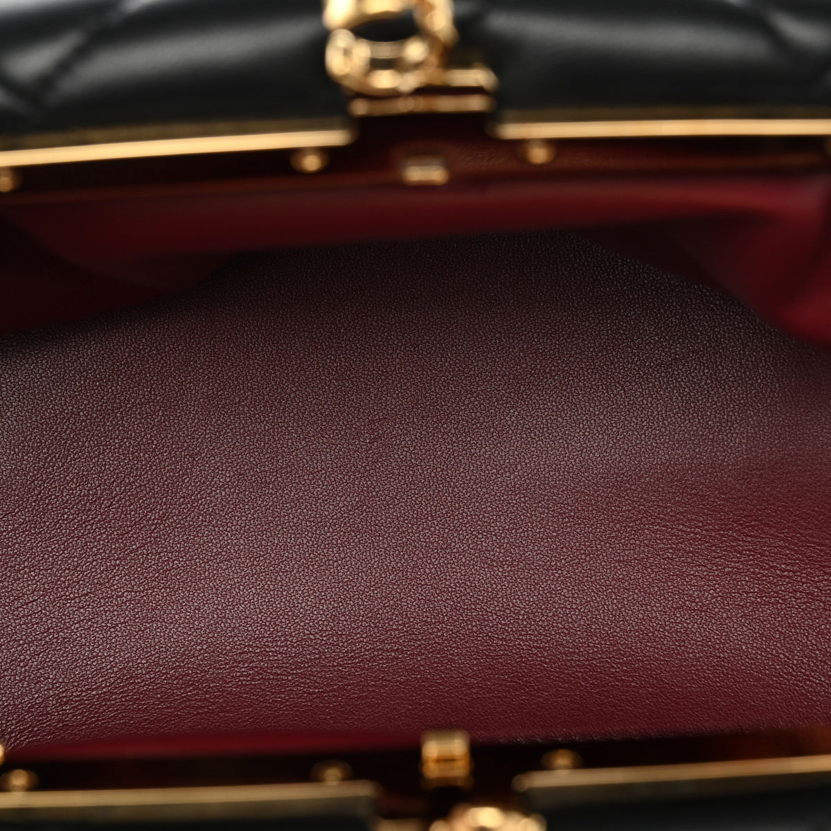 Chanel Lambskin Quilted Clutch With Chain Black 5 of 10