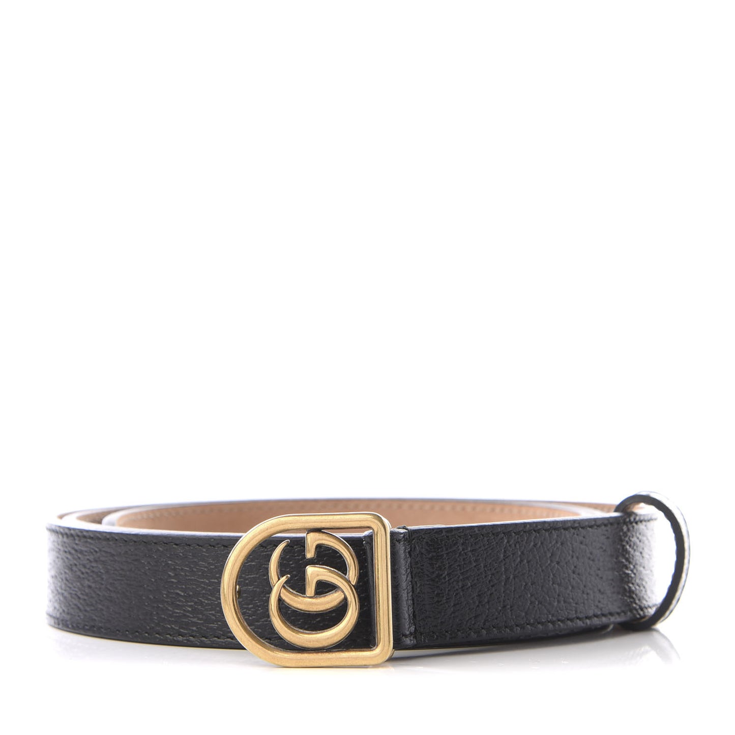 Calfskin Framed Double G Belt 100 40 Black