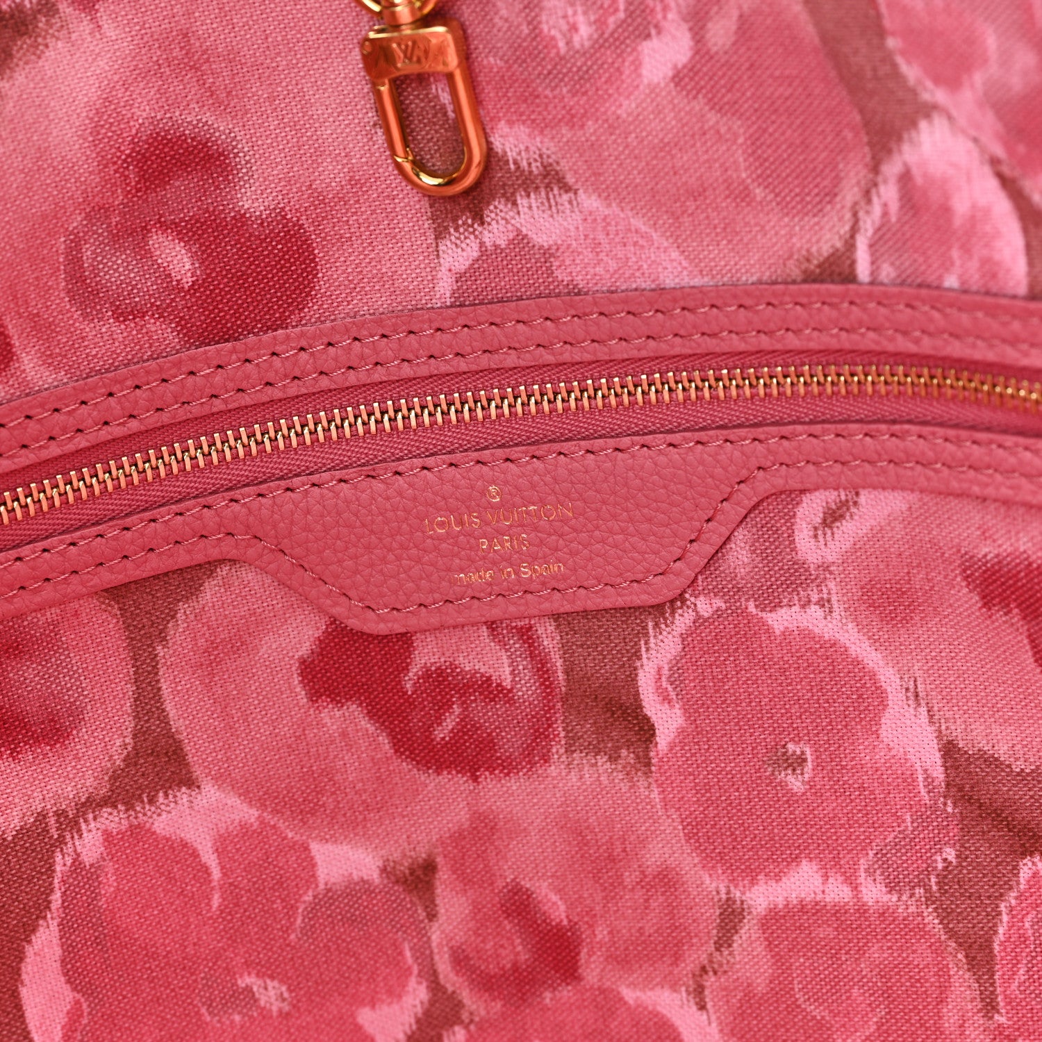 Louis Vuitton Monogram Articles de Voyage Ikat Neverfull MM Rose Velours 6 of 10