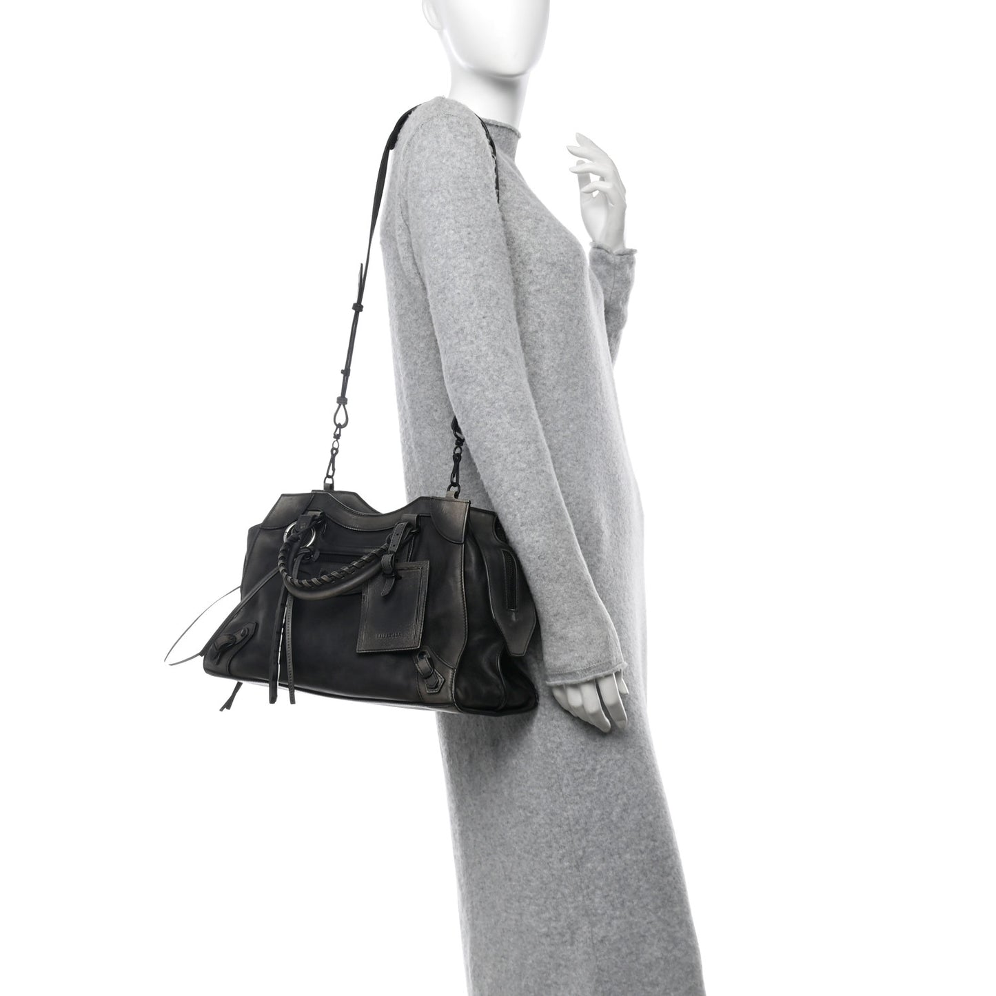 Calfskin Black Hardware Neo Classic City Black