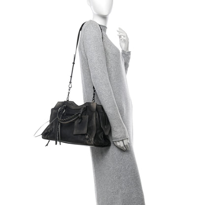 Balenciaga Calfskin Black Hardware Neo Classic City Black 2 of 10