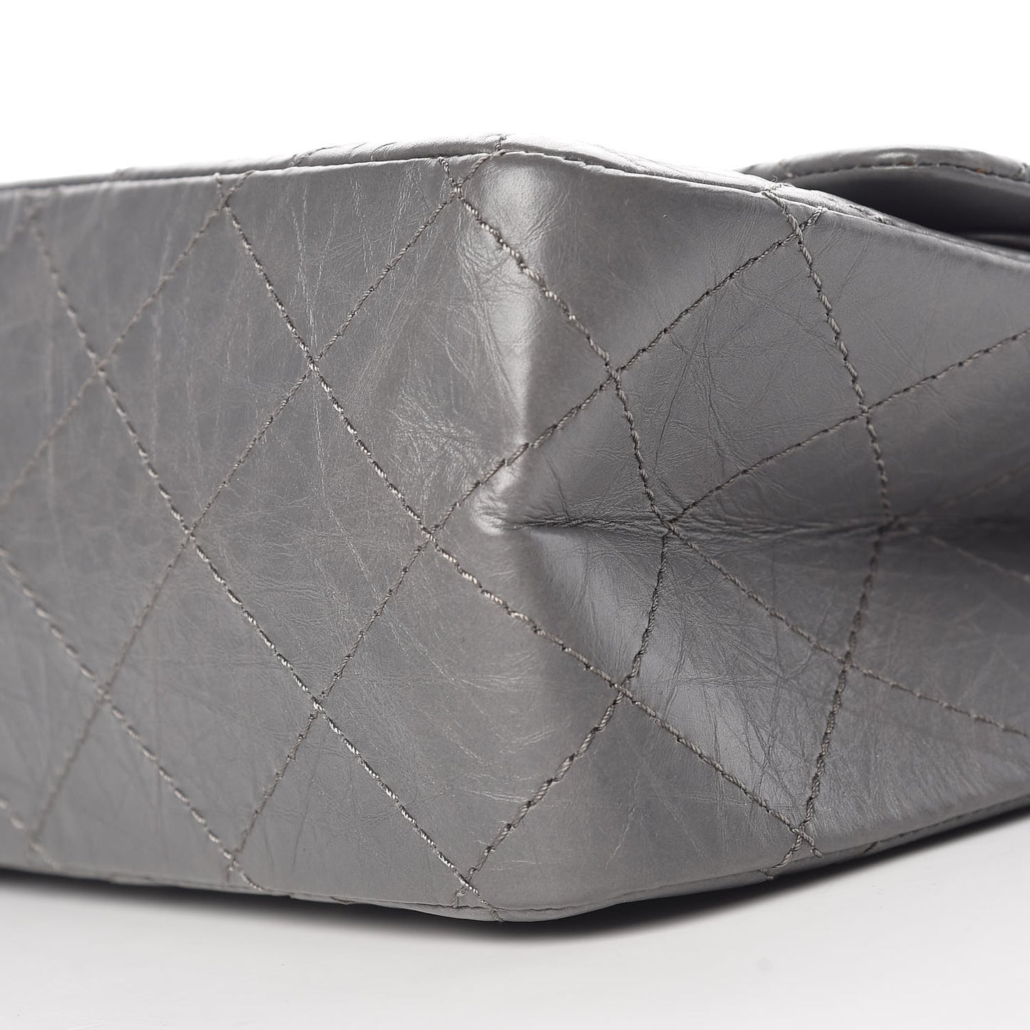 Aged Calfskin Quilted 2.55 Reissue 227 Flap Grey