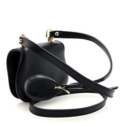 Gucci Roxy Calfskin Blondie Card Case Wallet with Strap Black 3 of 9