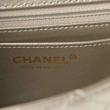 Chanel Metallic Aged Calfskin Quilted 2.55 Reissue Mini Flap Light Gold 6 of 12