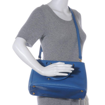 Prada Saffiano Lux Small Tote Cobalto 2 of 8