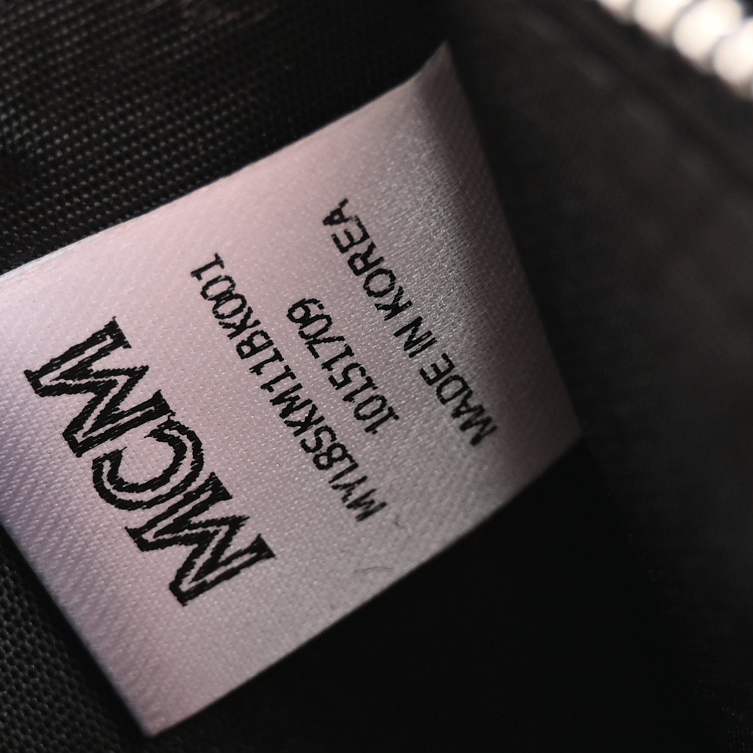 MCM Calfskin Ottomar Monogram Klara Zip Wallet Black 7 of 8