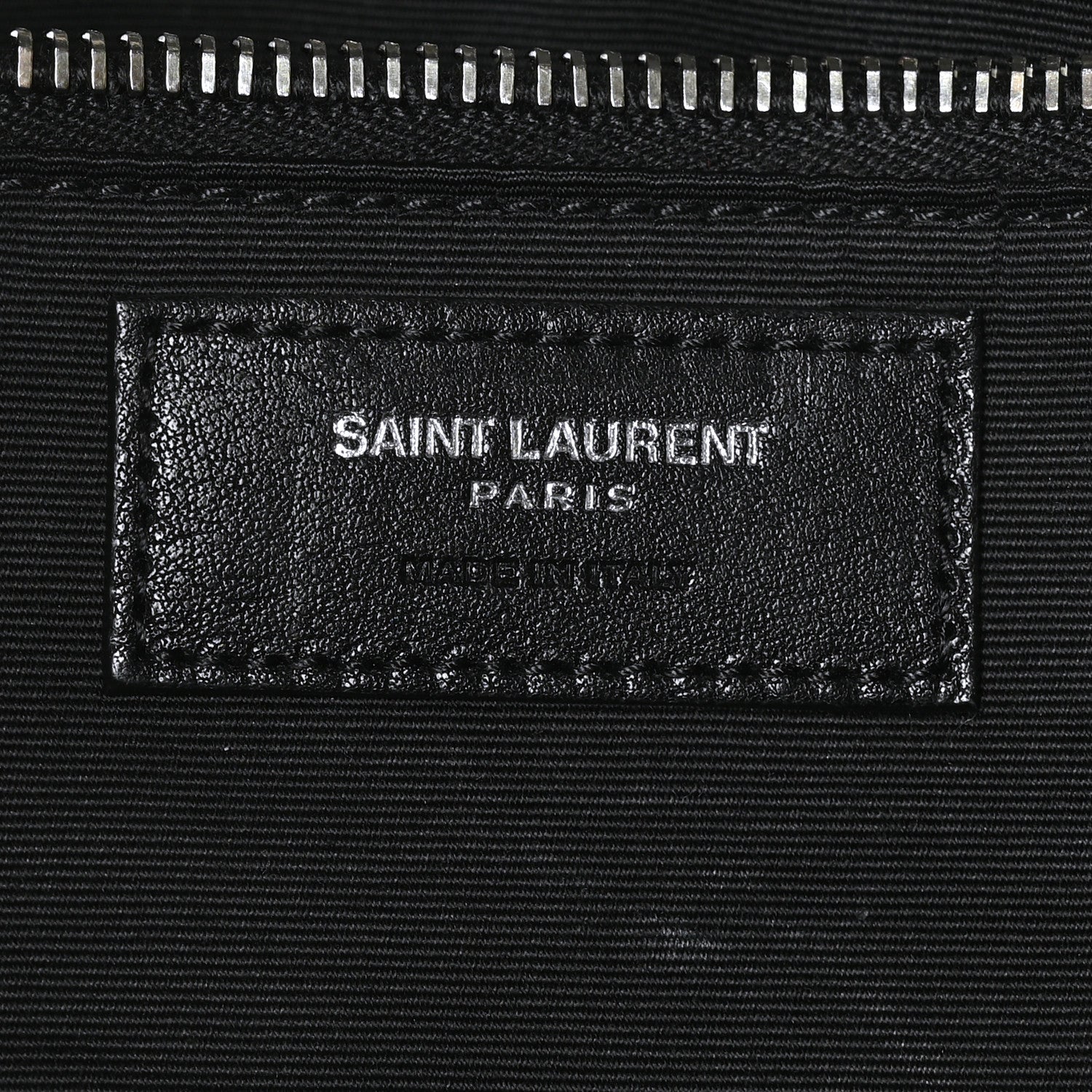 Saint Laurent Raffia Linen Calfskin Rive Gauche Tote Naturale Black 6 of 9