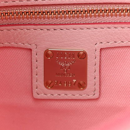 MCM Calfskin Ottomar Monogram Medium Klara Hobo Pink Blush 6 of 8