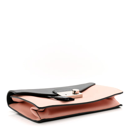 Prada Saffiano Lux Sound Clutch Pink Black 4 of 8